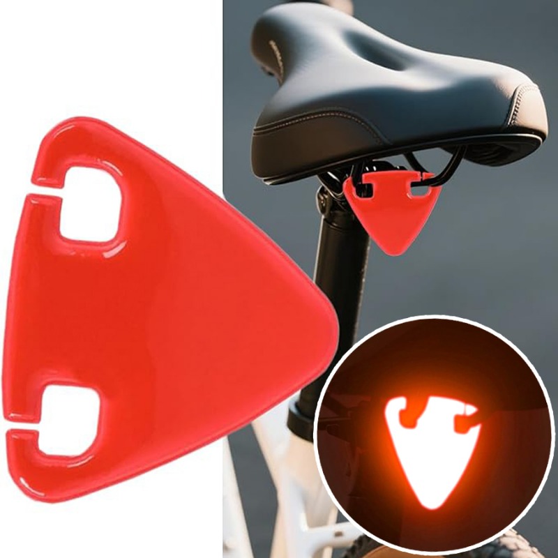 Commuting By Bike - Accessorio Riflettente Rosso Triangolare per Sella