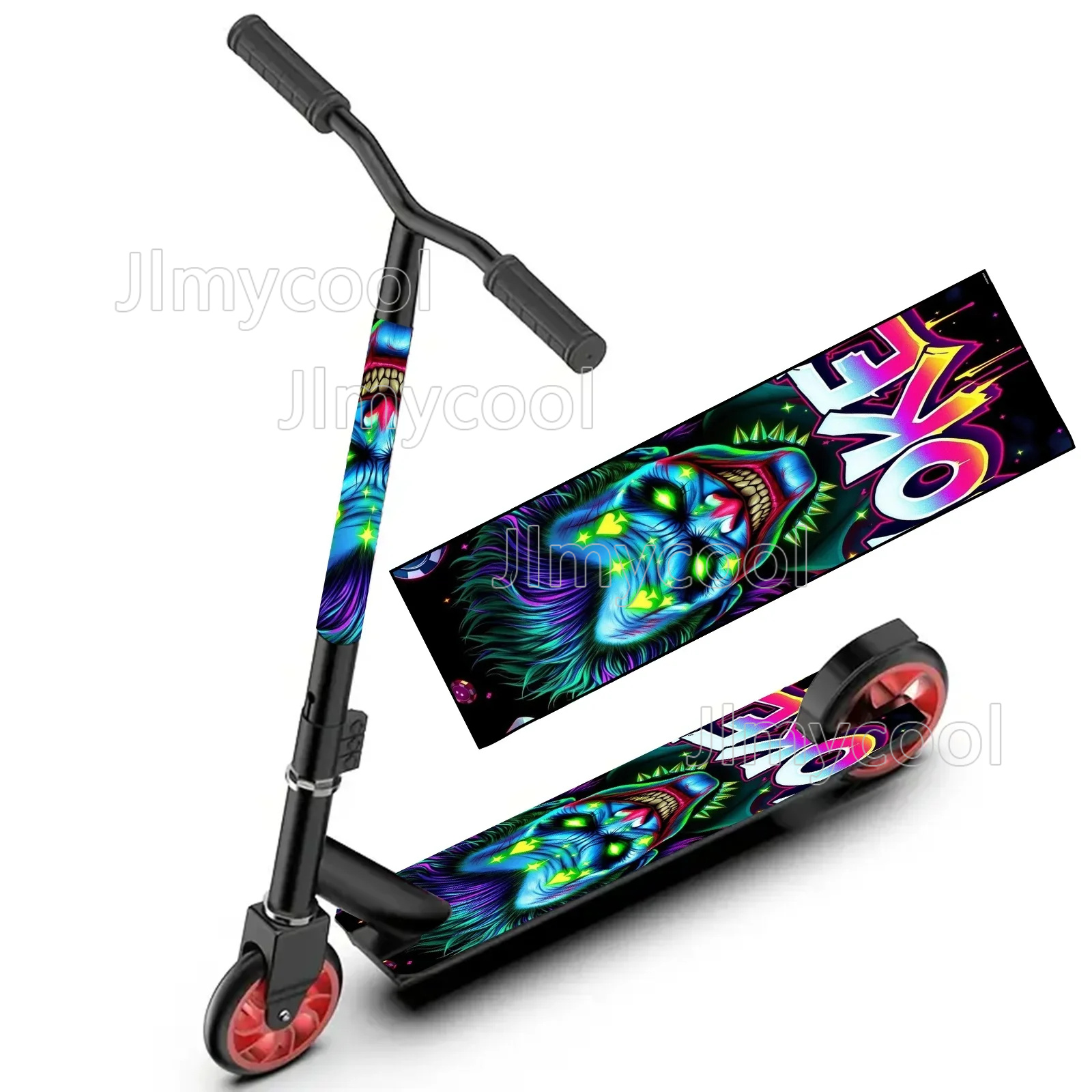 Commuter Biking - Adesivo colorato per skateboard a tema